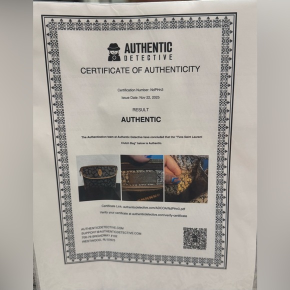 YSL Giraffe Print Coated Canvas Clutch - Picture 14 of 14